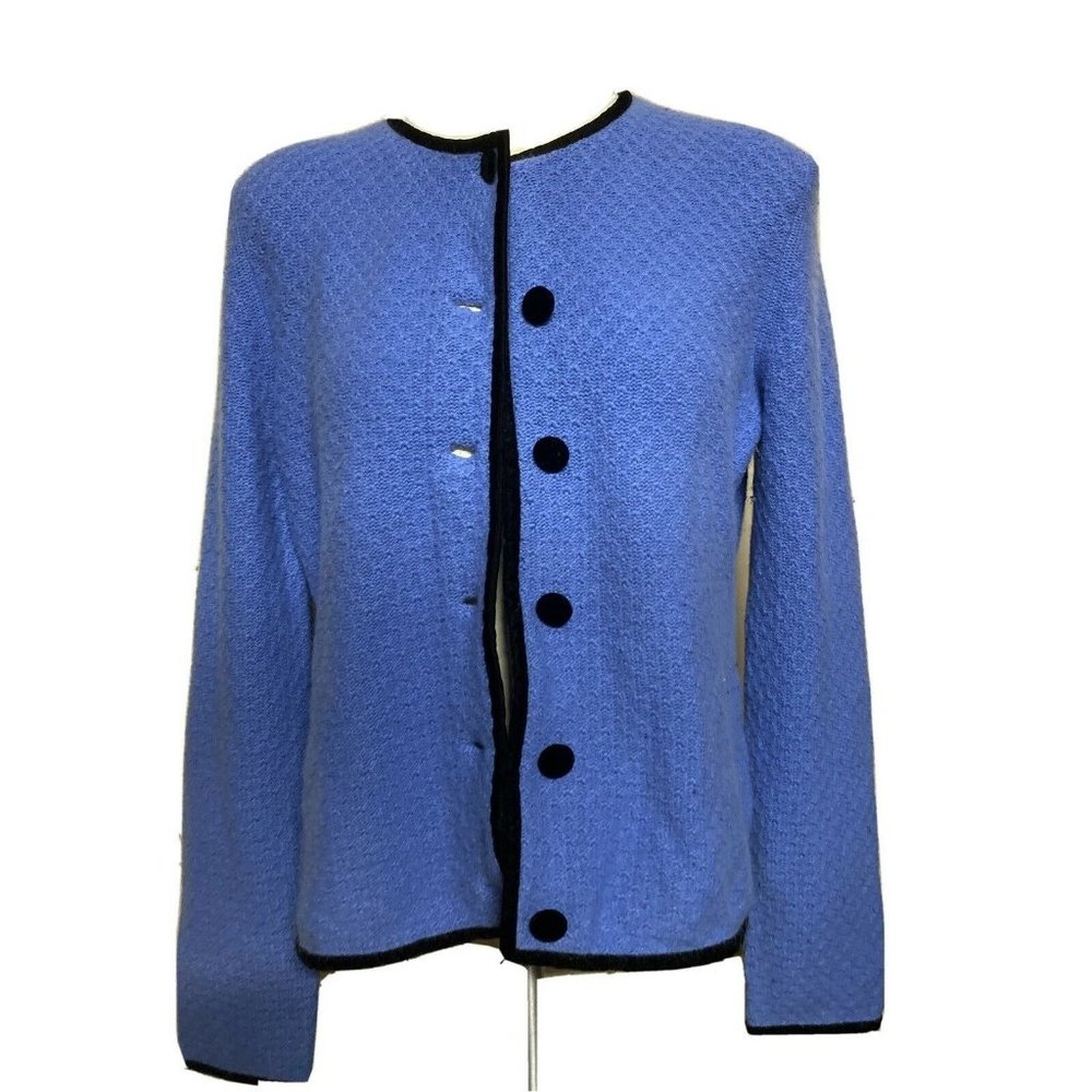 Sutton Studio 100% Cashmere Sweater Jacket Ladies Large Petite